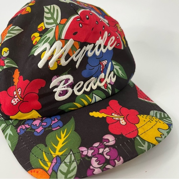Vintage Myrtle Beach South Carolina snapback hat floral - Picture 2 of 7